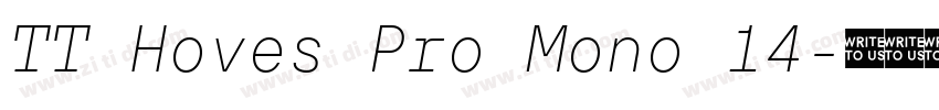 TT Hoves Pro Mono 14字体转换 TT Hoves Pro Mono 14字体转换